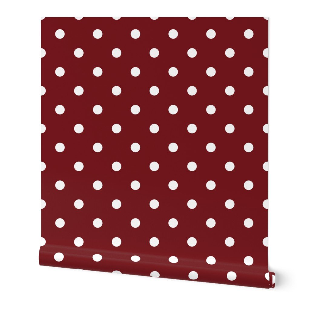 Spiced Apple Polkadots on White Wallpaper Spiced Apple Polkadots on White Wallpaper