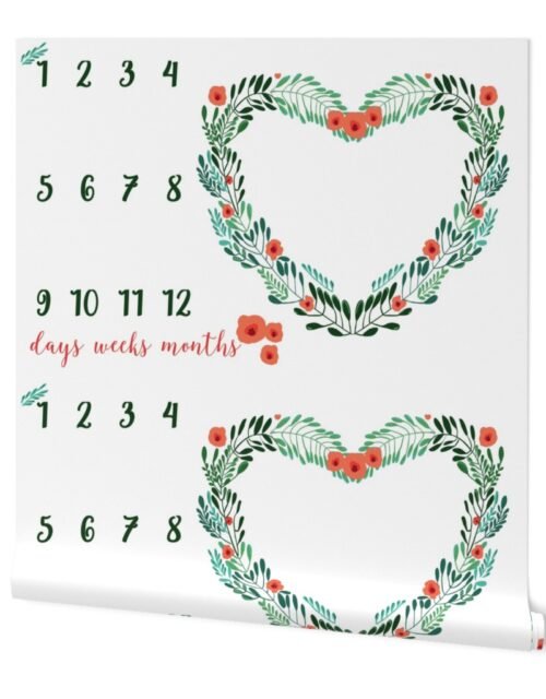 Sweet Heart Baby's First Year Growth Chart Wallpaper