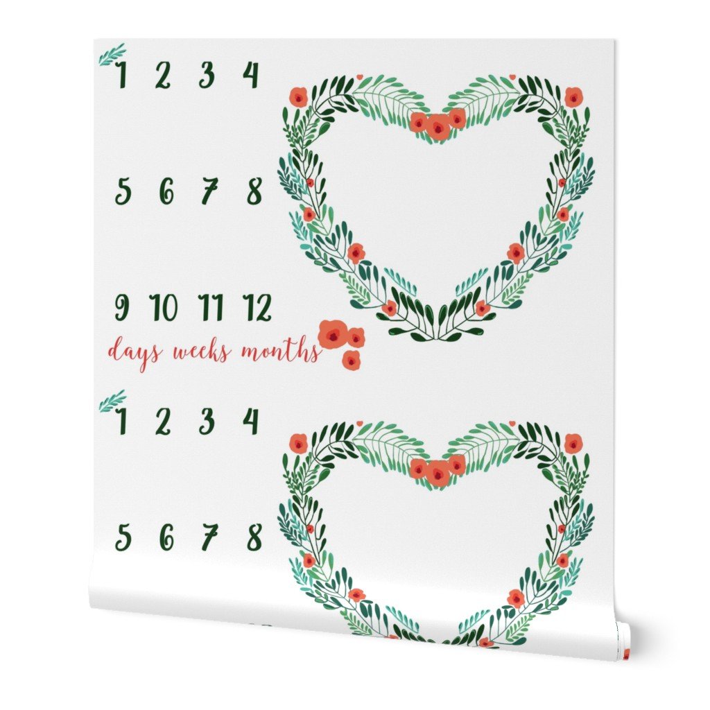 Sweet Heart Baby’s First Year Growth Chart Wallpaper Sweet Heart Baby's First Year Growth Chart Wallpaper