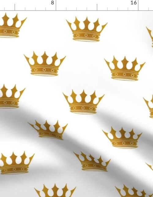 Wedding White Gold Crowns Fabric