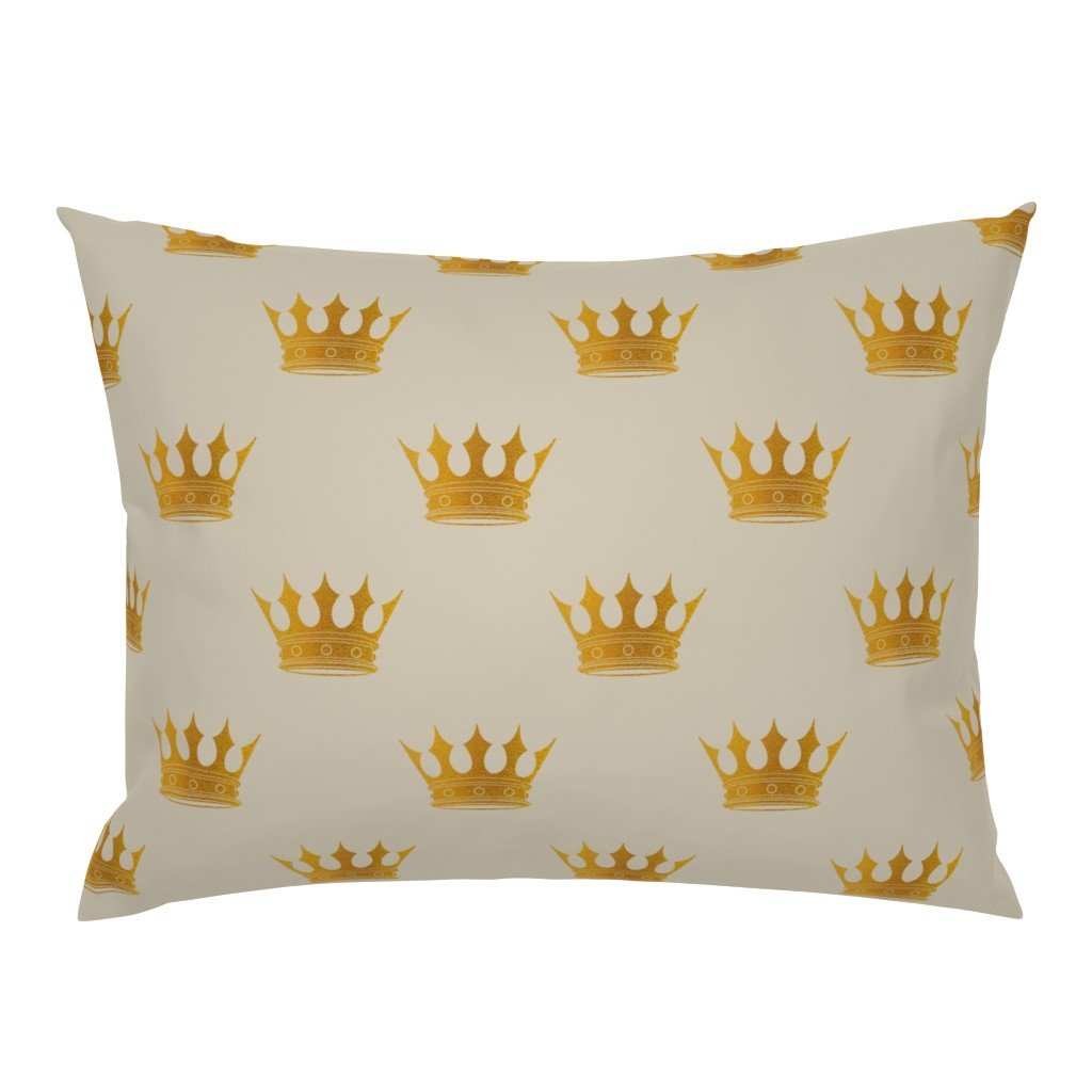 George Grey Royal Golden Crowns Standard Pillow Sham George Grey Royal Golden Crowns Standard Pillow Sham