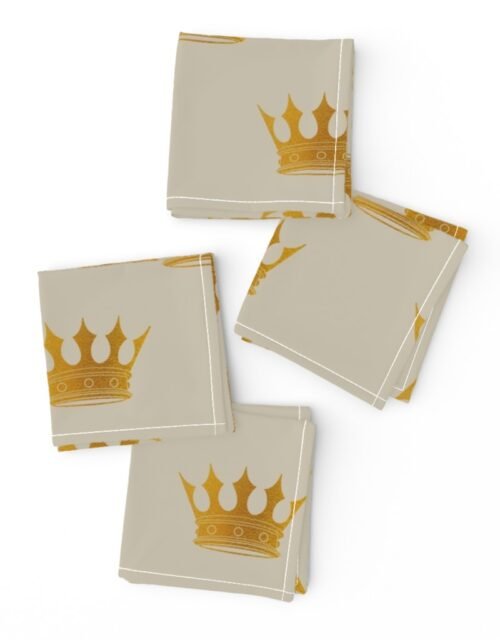 George Grey Royal Golden Crowns Cocktail Napkins