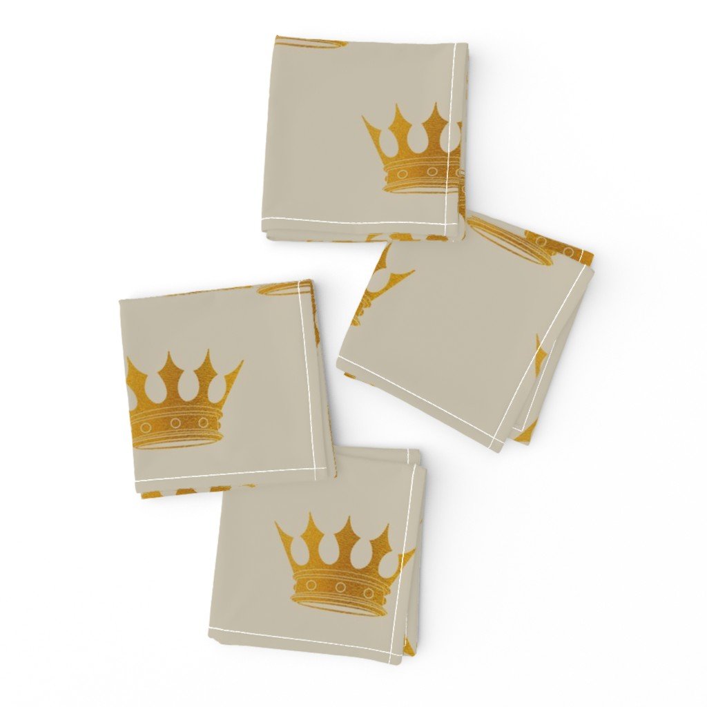 George Grey Royal Golden Crowns Cocktail Napkins George Grey Royal Golden Crowns Cocktail Napkins
