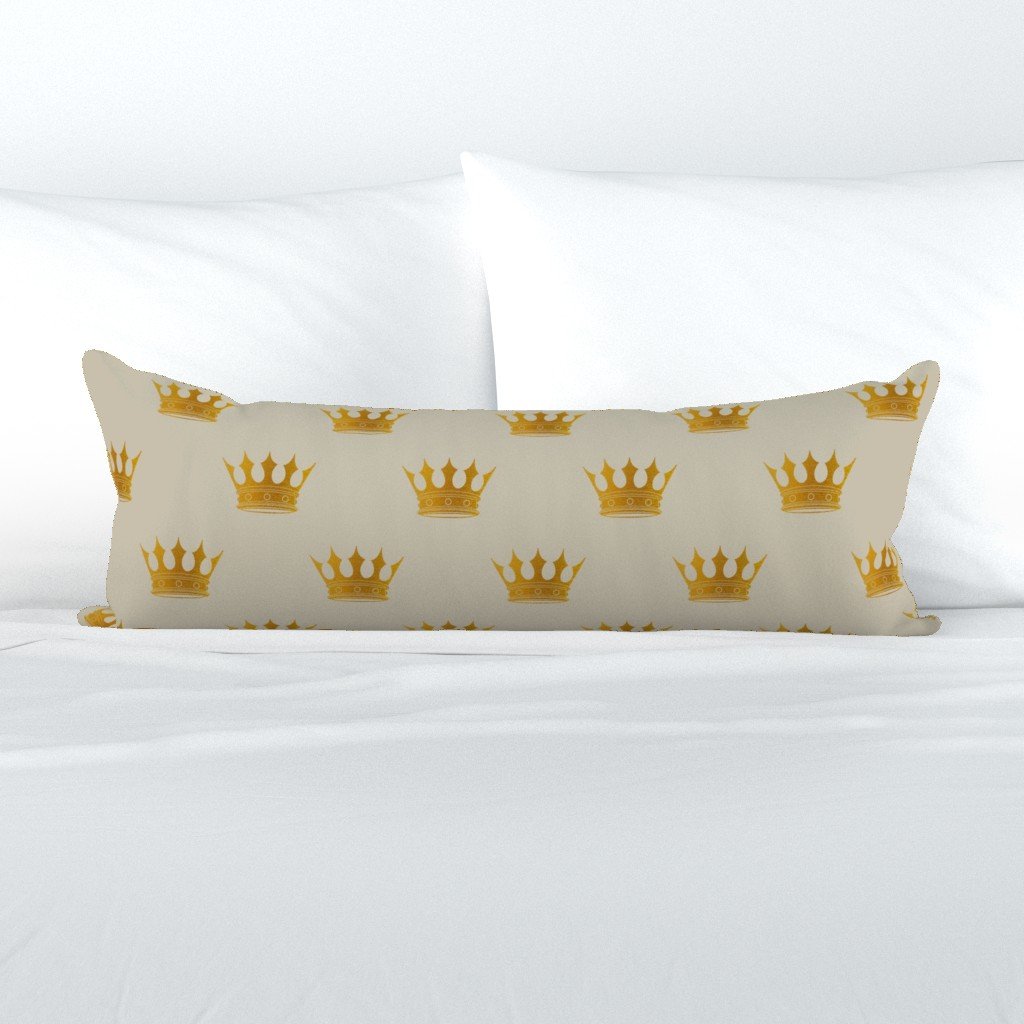 George Grey Royal Golden Crowns Extra Long Lumbar Pillow George Grey Royal Golden Crowns Extra Long Lumbar Pillow