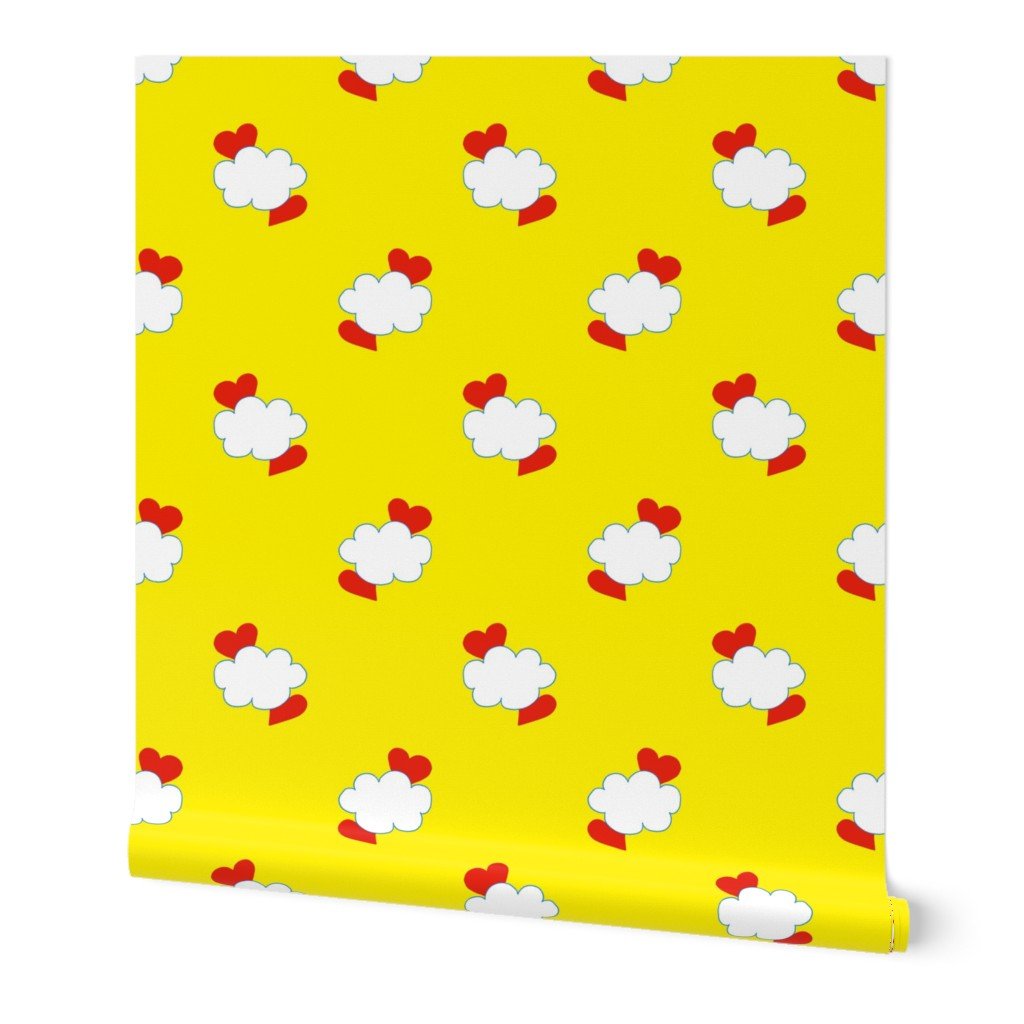 Cloud Heart Sunny Yellow Sky Wallpaper Cloud Heart Sunny Yellow Sky Wallpaper