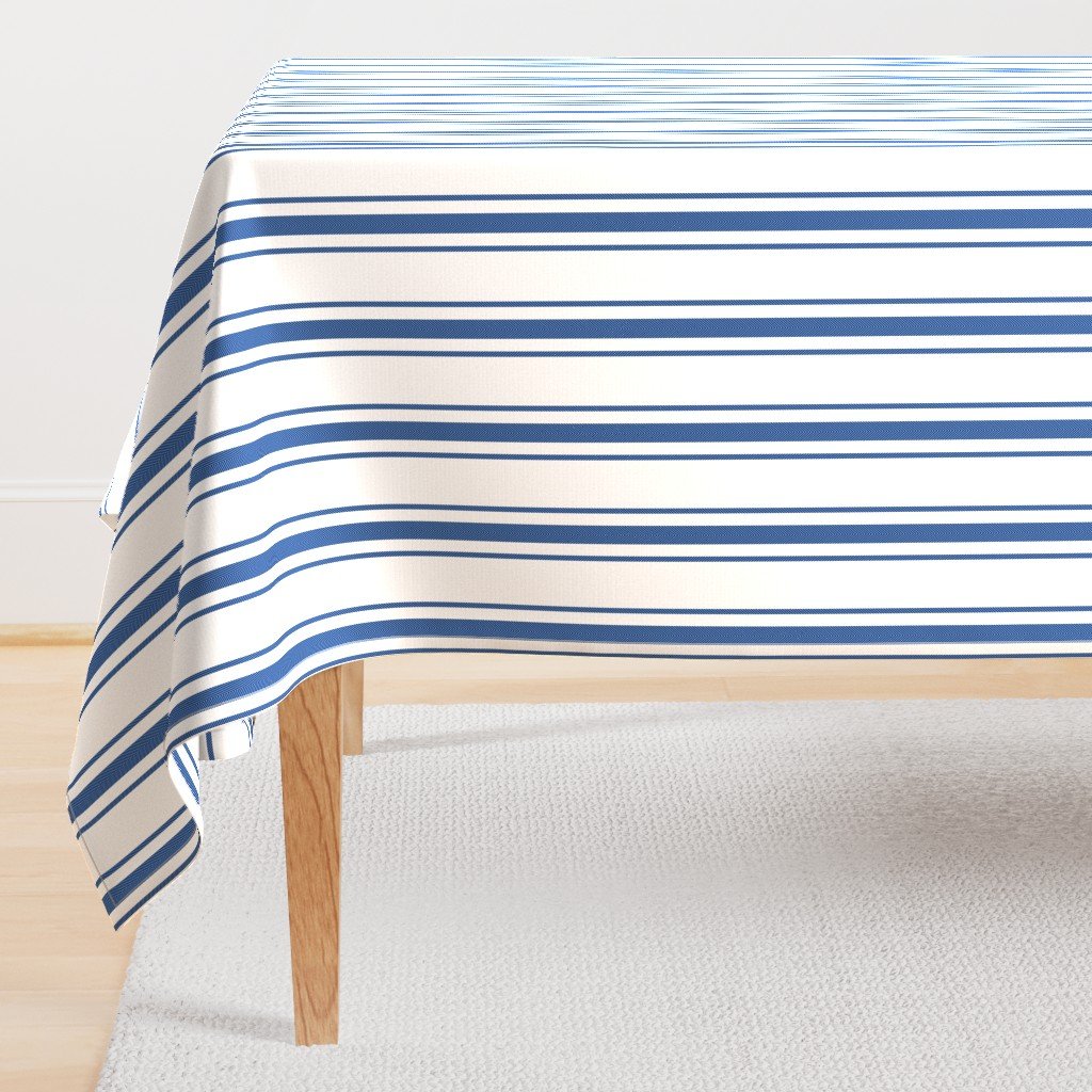 Mattress Ticking Wide Striped Pattern in Dark Blue and White Rectangular Tablecloth Mattress Ticking Wide Striped Pattern in Dark Blue and White Rectangular Tablecloth