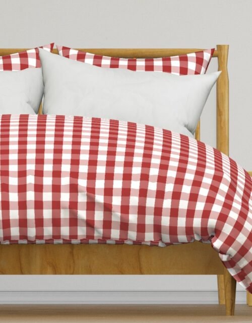 Aurora Red Gingham Check Duvet Cover