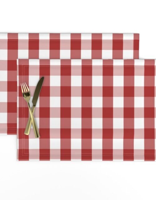 Aurora Red Gingham Check Placemats