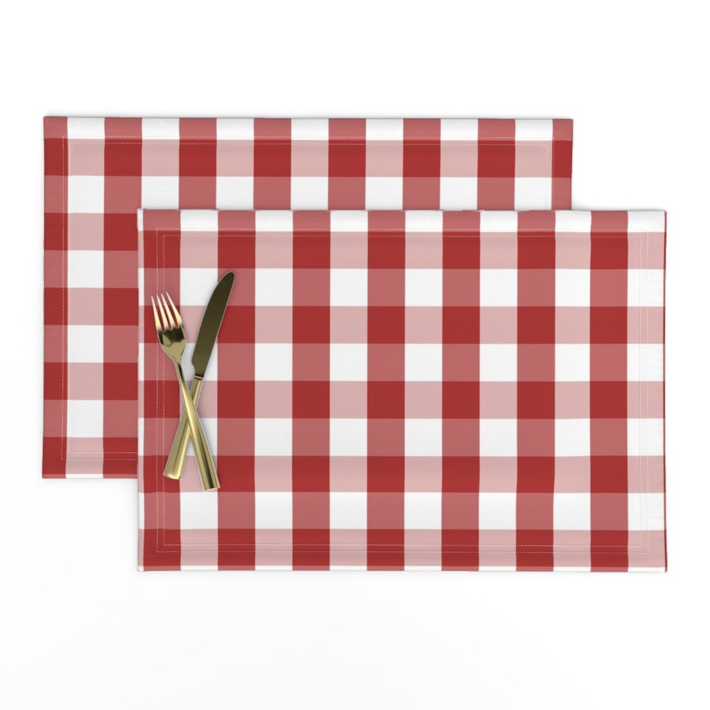 Aurora Red Gingham Check Placemats Aurora Red Gingham Check Placemats