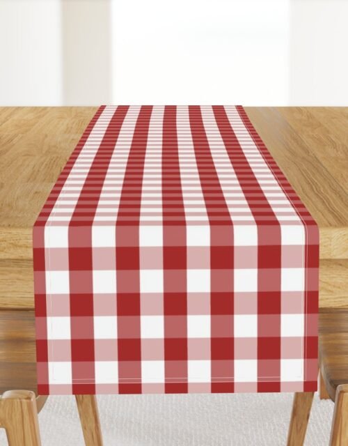 Aurora Red Gingham Check Table Runner