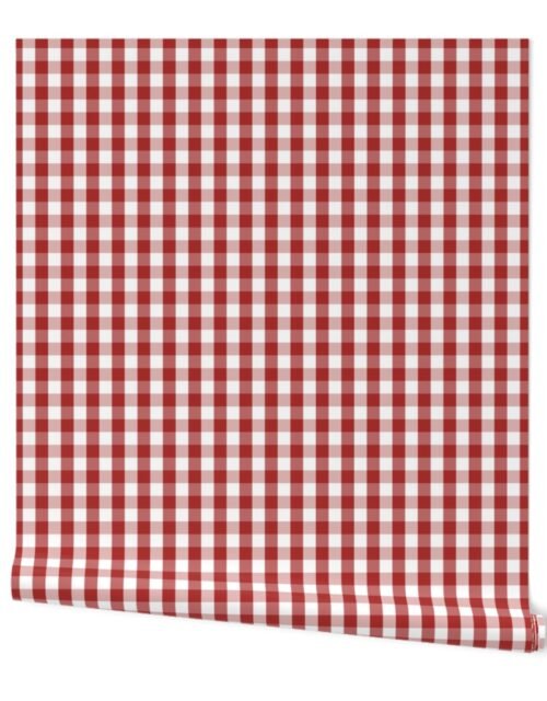 Aurora Red Gingham Check Wallpaper