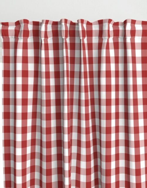 Aurora Red Gingham Check Curtains