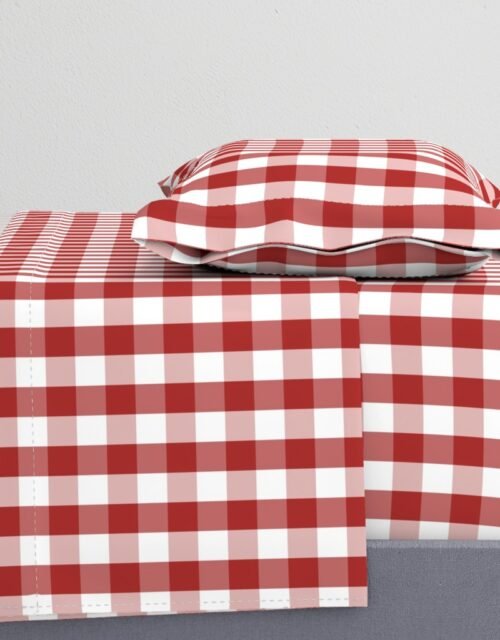 Aurora Red Gingham Check Sheet Set