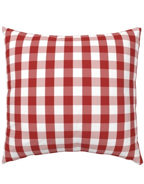 Aurora Red Gingham Check Euro Pillow Sham
