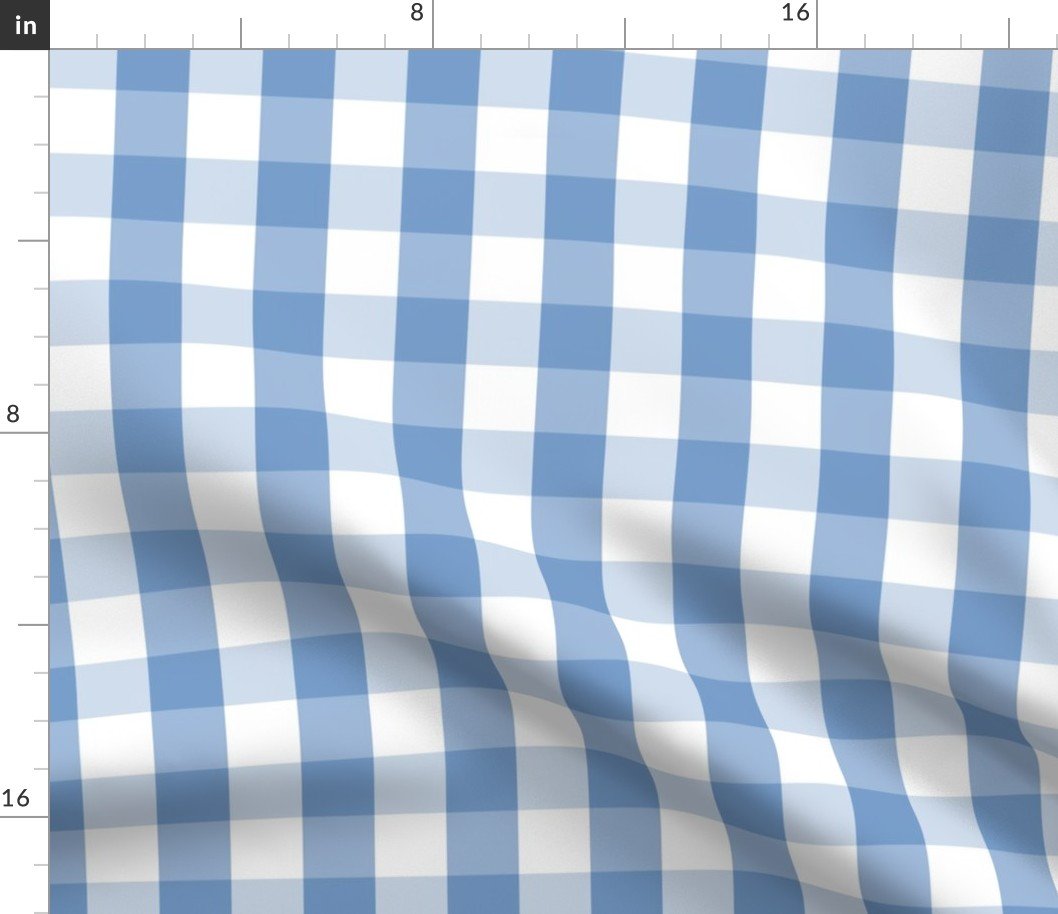 Classic Pale Blue Pastel Gingham Check Fabric Classic Pale Blue Pastel Gingham Check Fabric