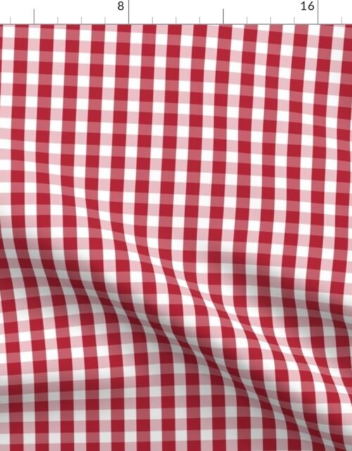USA Flag Red and White Gingham Checked Fabric