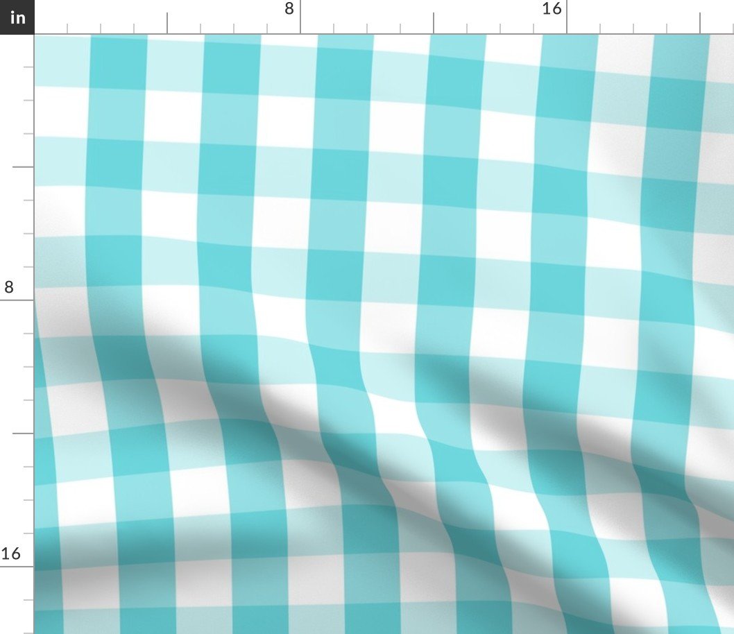 Pale Aqua Blue Gingham Check Pattern Fabric Pale Aqua Blue Gingham Check Pattern Fabric