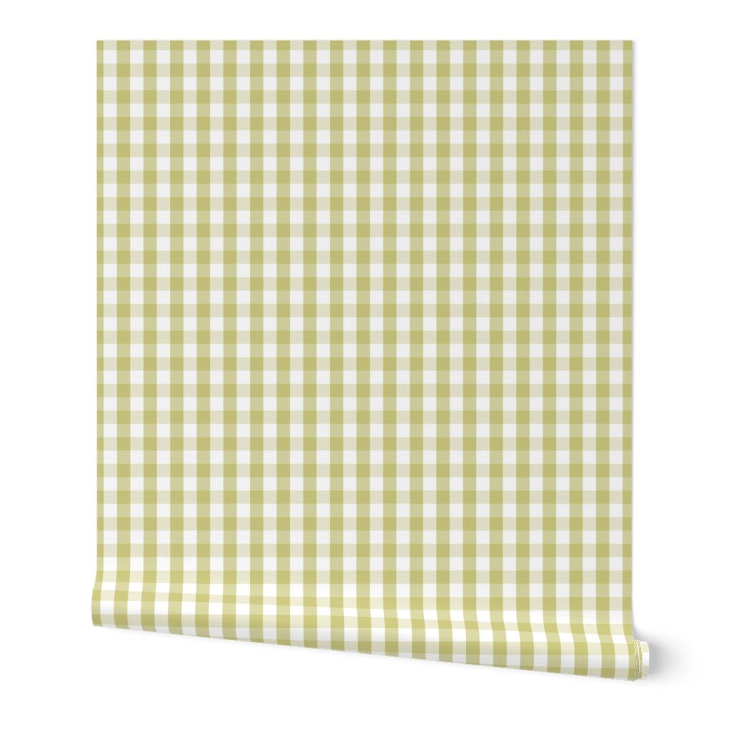 Fern Green Mini Gingham Check Plaid Wallpaper Fern Green Mini Gingham Check Plaid Wallpaper