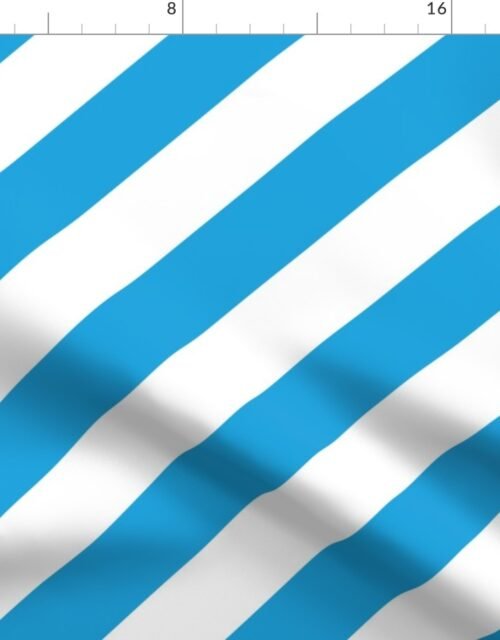 Oktoberfest Bavarian Blue and White Candy Cane Stripes Fabric