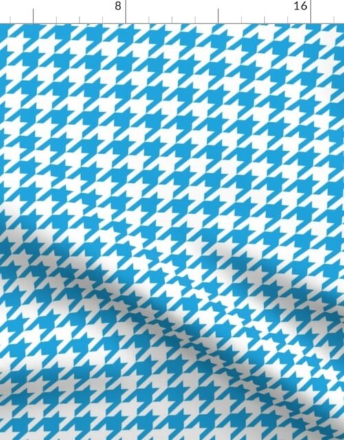Oktoberfest Bavarian Blue Houndstooth Check Fabric