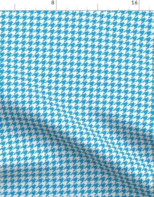 Oktoberfest Bavarian Blue Mini Houndstooth Check Fabric