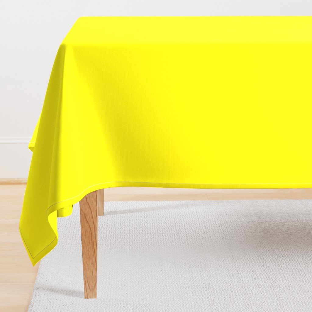 Bright Fluorescent Yellow Neon Rectangular Tablecloth Bright Fluorescent Yellow Neon Rectangular Tablecloth