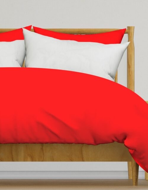 Bright Fluorescent Fireball Red Neon Duvet Cover