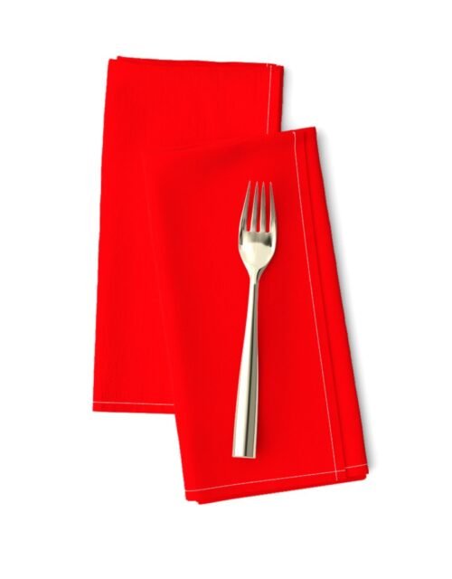 Bright Fluorescent Fireball Red Neon Dinner Napkins