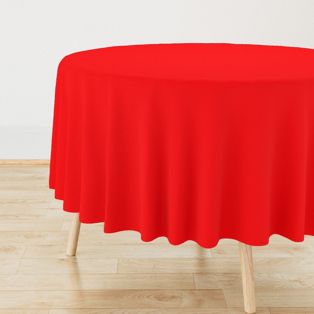 Bright Fluorescent Fireball Red Neon Round Tablecloth Bright Fluorescent Fireball Red Neon Round Tablecloth