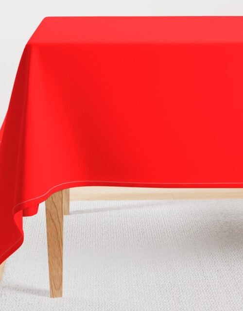 Bright Fluorescent Fireball Red Neon Rectangular Tablecloth