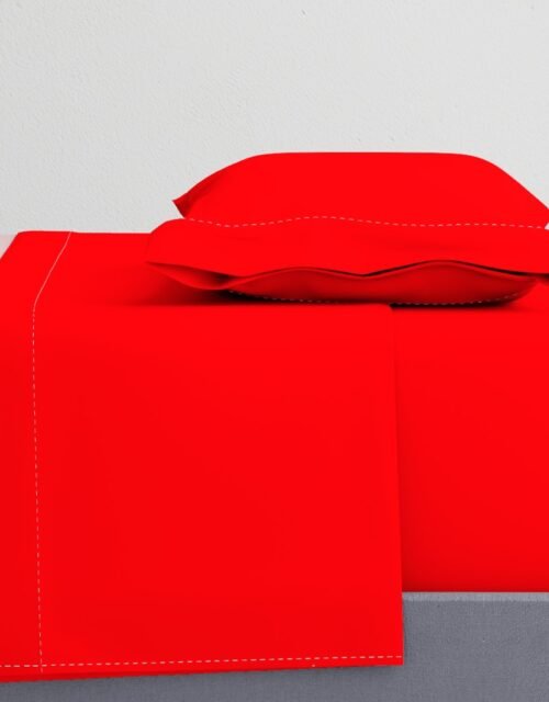 Bright Fluorescent Fireball Red Neon Sheet Set