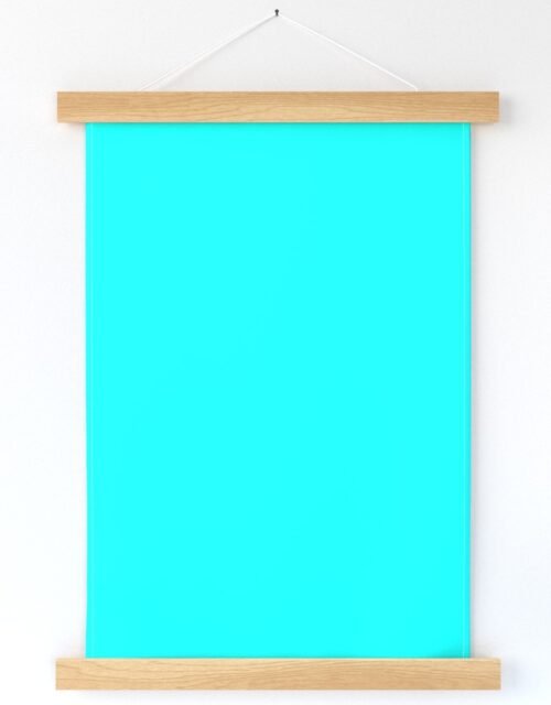Bright Neon Aqua Blue Solid Coordinate Wall Hanging
