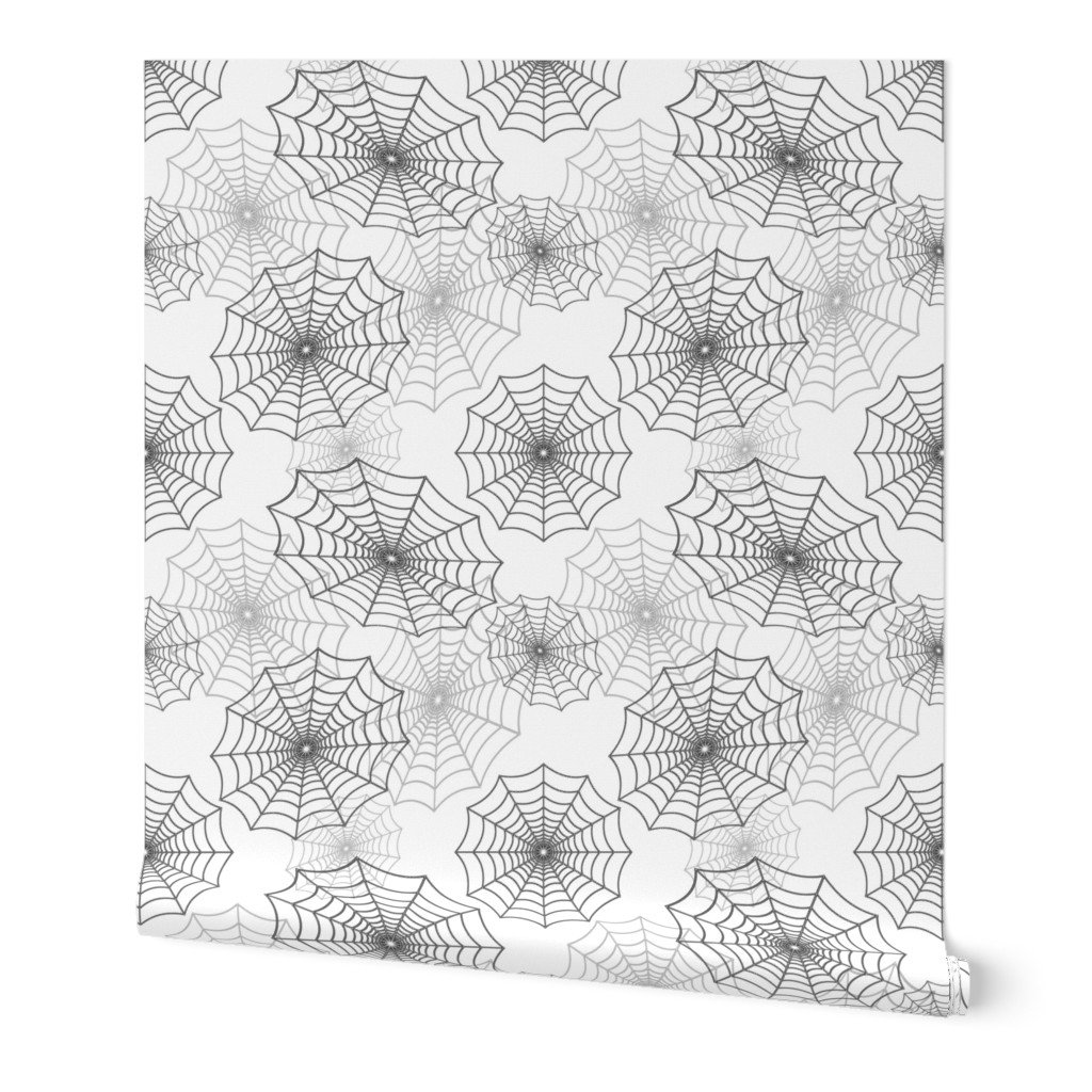 Black Spider Web Cobweb Silk Pattern on Dark White Wallpaper Black Spider Web Cobweb Silk Pattern on Dark White Wallpaper