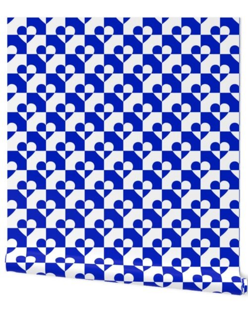 Loveheart Check Wallpaper