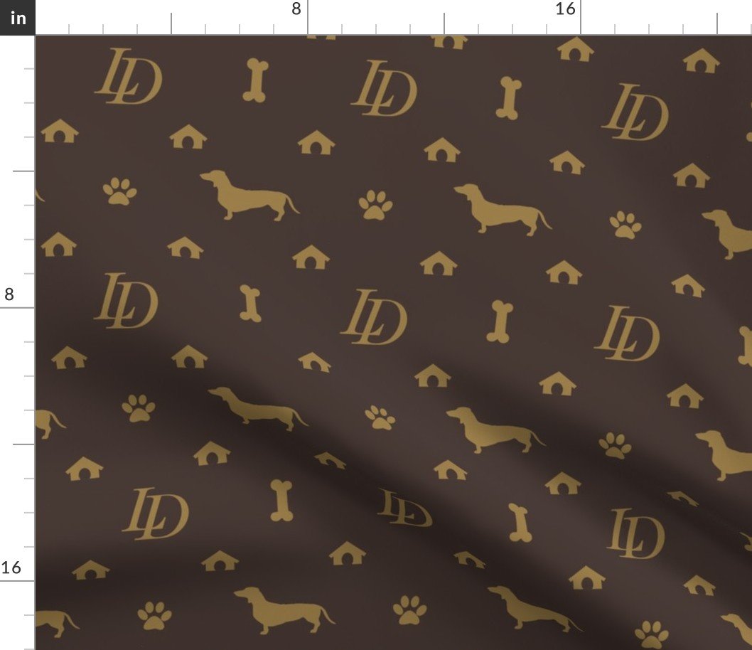 Louis Dachshund Luxury Dog Attire Fabric Louis Dachshund Luxury Dog Attire Fabric