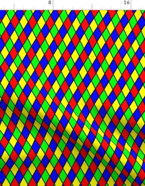 Mini Harlequin Windowpane Diamond Pattern Fabric