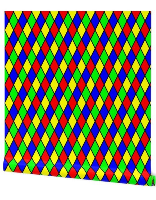 Mini Harlequin Windowpane Diamond Pattern Wallpaper