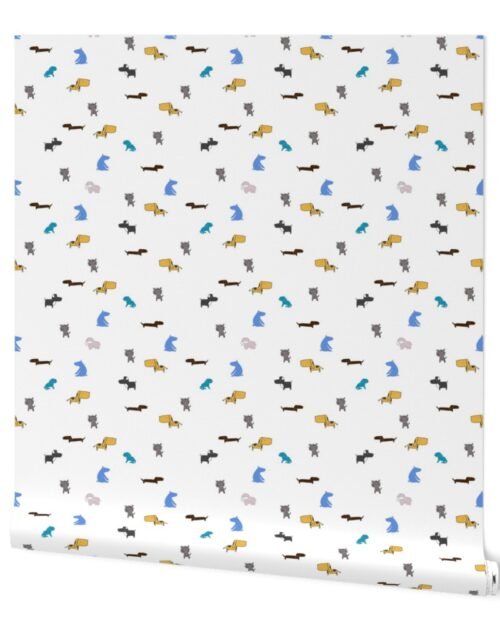 It's a Dog's World Hand-Painted Dogs on Cream Wallpaper