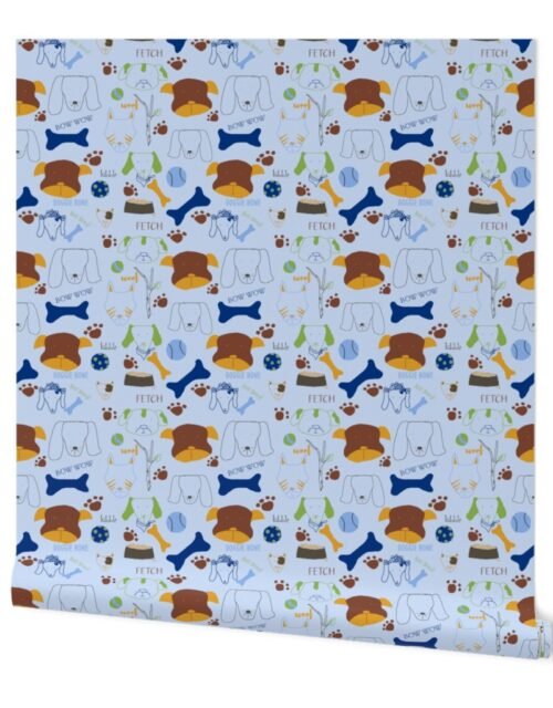 Doggie Be Good on Blue Wallpaper