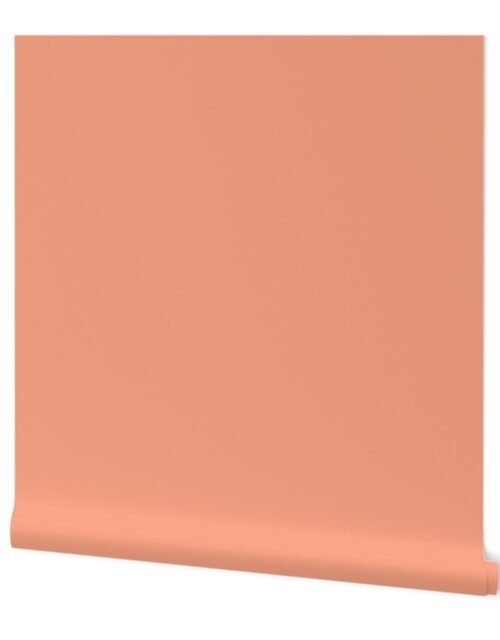 Hibiscus Solid Peach Flower Accent Wallpaper