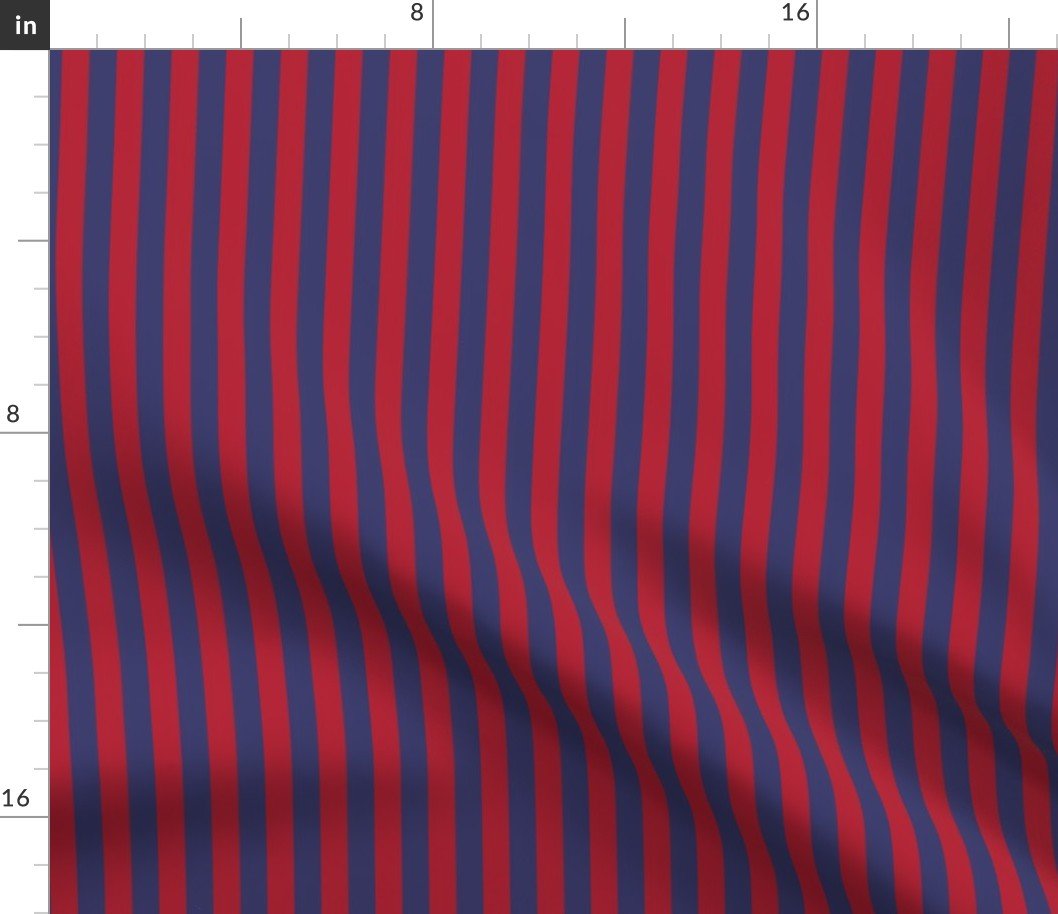 Small Red and Blue USA American Flag Vertical Stripes Fabric Small Red and Blue USA American Flag Vertical Stripes Fabric