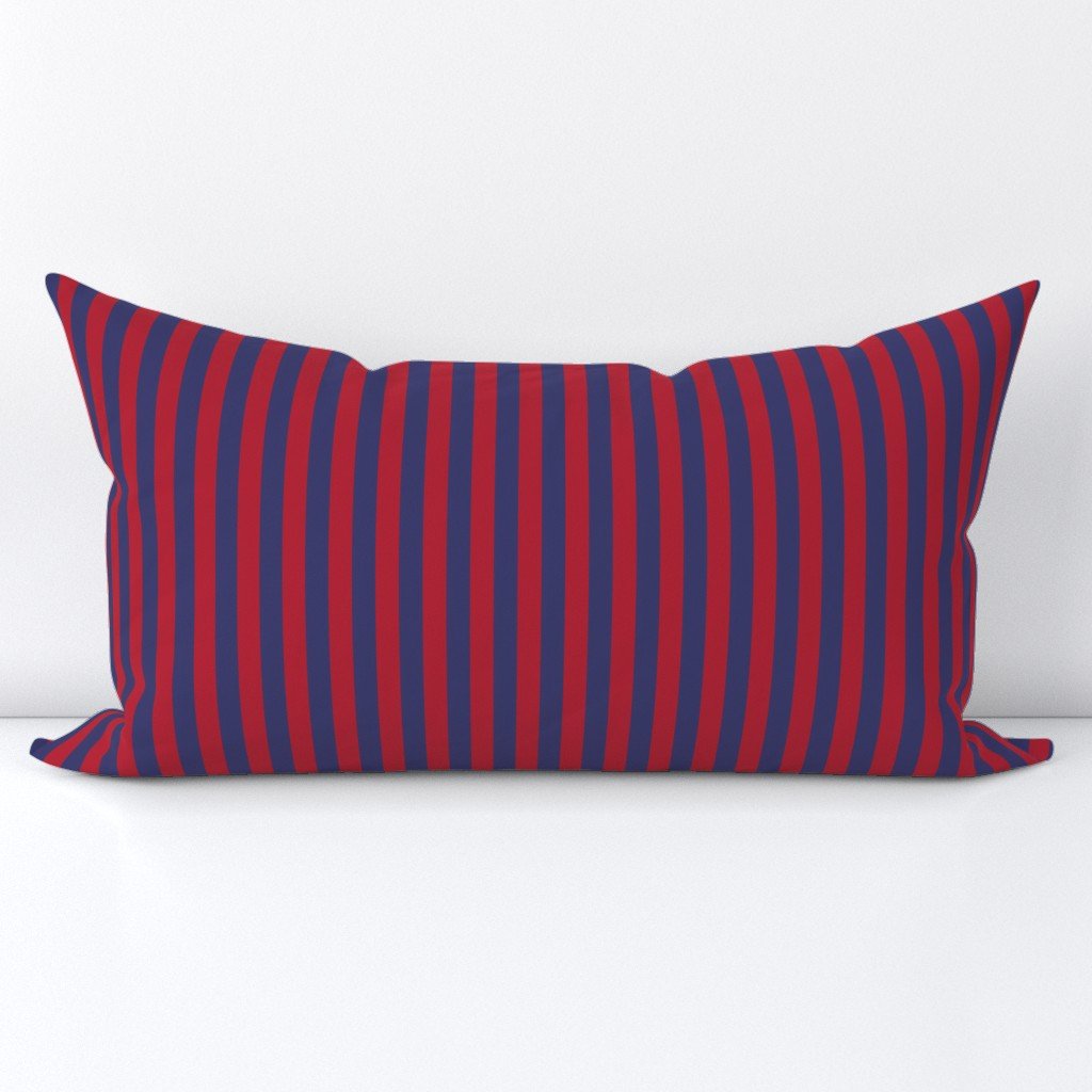 Small Red and Blue USA American Flag Vertical Stripes Lumbar Throw Pillow Small Red and Blue USA American Flag Vertical Stripes Lumbar Throw Pillow