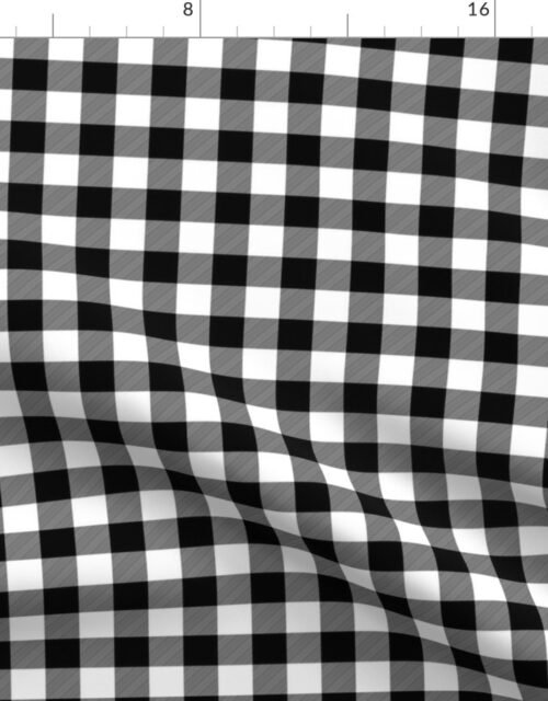 Mini Milkweed White and Black Rustic Cowboy Cabin Buffalo Check Fabric