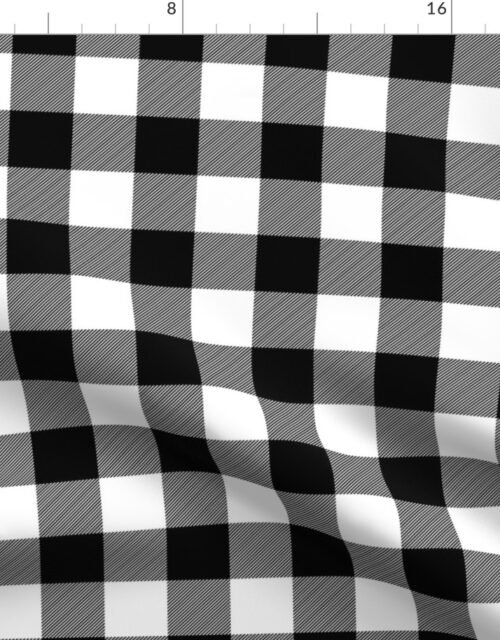 Original Milkweed White and Black Rustic Cowboy Cabin Buffalo Check Fabric