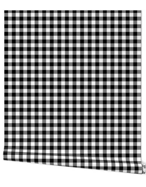 Original Milkweed White and Black Rustic Cowboy Cabin Buffalo Check Wallpaper