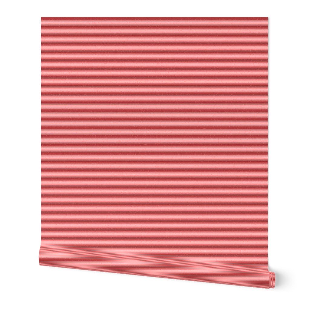 Red and White Micro 1/16 inch Horizontal Pin Stripes Wallpaper Red and White Micro 1/16 inch Horizontal Pin Stripes Wallpaper