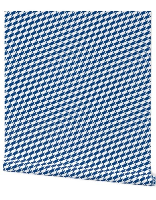 Sharkstooth Sharks Pattern Repeat in White and Blue Wallpaper