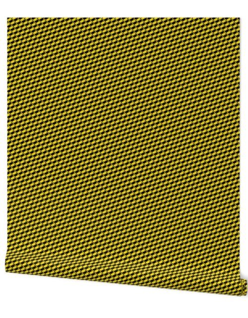 Baby Sharkstooth Sharks Pattern Repeat in Black and Yellow Wallpaper