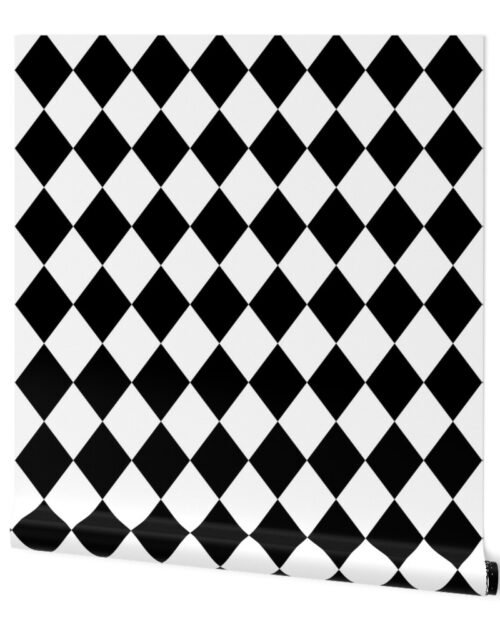 Black and White Diamond Pattern Wallpaper
