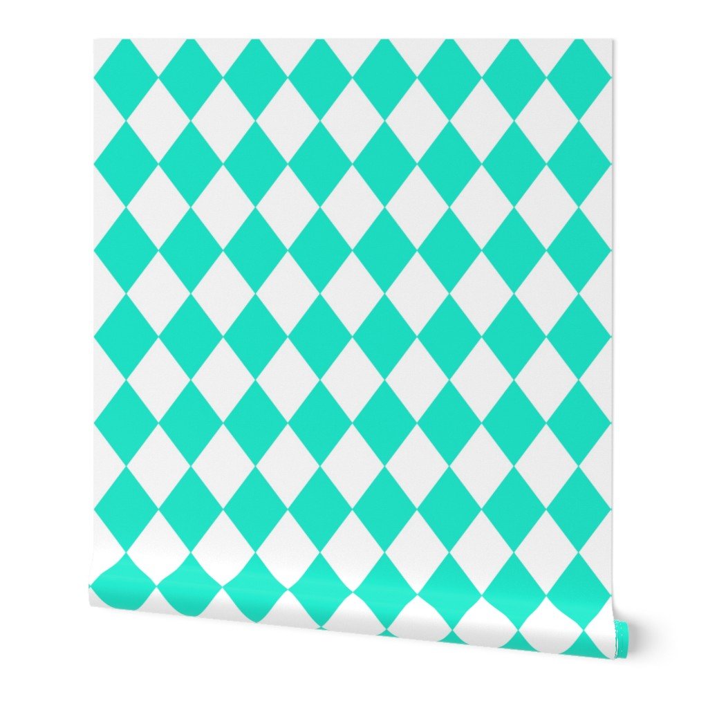 Aqua Gift Box Blue Small Modern Diamond Pattern Wallpaper Aqua Gift Box Blue Small Modern Diamond Pattern Wallpaper